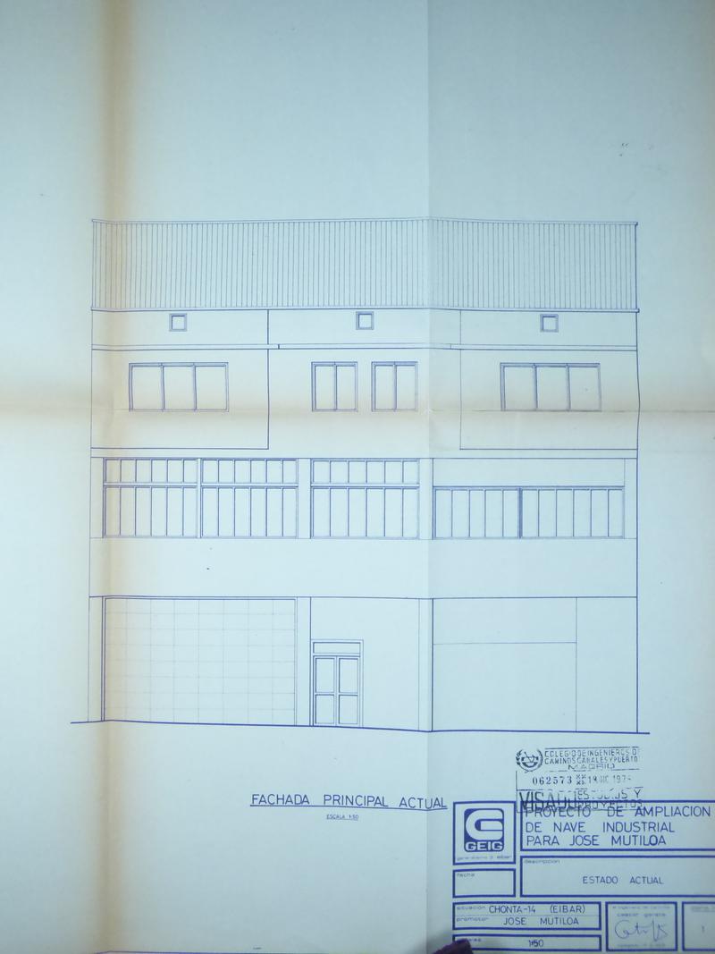 e52c09Txonta Jose Mutiloa S.A. Signature 7006.05_1975 elevar planta taller acero 07-Alzado previo.JPG