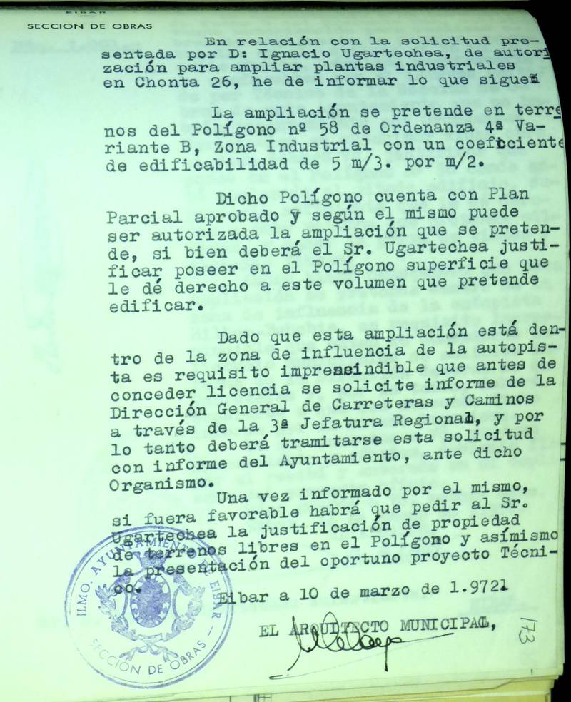 4d2b09Txonta C. y T. Bascaran - Ugartechea Signature 6972.10_1972 Ampliación 3 plantas zagueras Ugartechea 1-Autorización condicionada.JPG