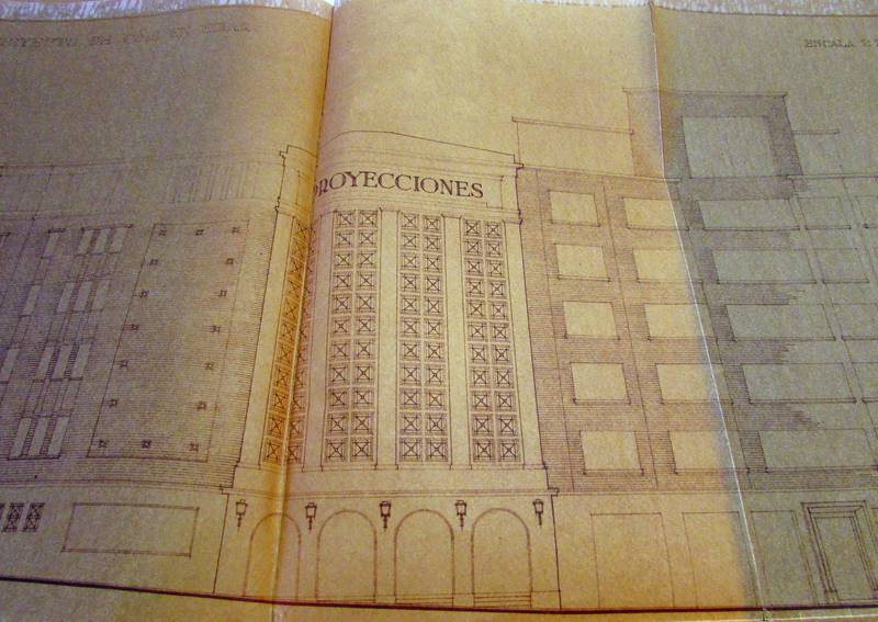 Eibarko Coliseo antzokiaren fatxadaren planoa