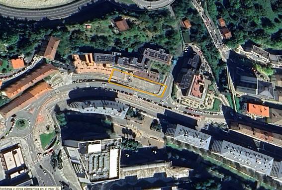 Victoria Eugenia erietxearen kokapena airetik